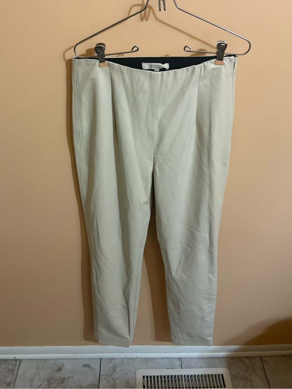Dorothee Schumacher off-white faux leather pants